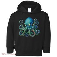 Octopus Fun Cephalopod Sea Creatures Kraken Octopus Toddler Hoodie thumb 0