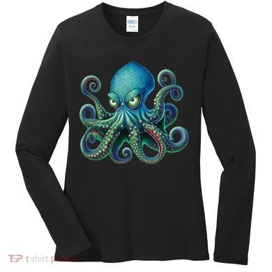 Octopus Fun Cephalopod Sea Creatures Kraken Octopus Women's Long Sleeve Shirt