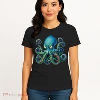 Octopus Fun Cephalopod Sea Creatures Kraken Octopus Women's T-Shirt thumb 4