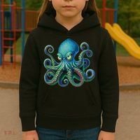 Octopus Fun Cephalopod Sea Creatures Kraken Octopus Kids Hoodie thumb 3