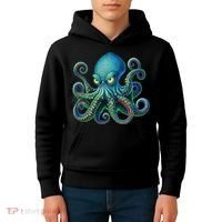 Octopus Fun Cephalopod Sea Creatures Kraken Octopus Kids Hoodie thumb 4