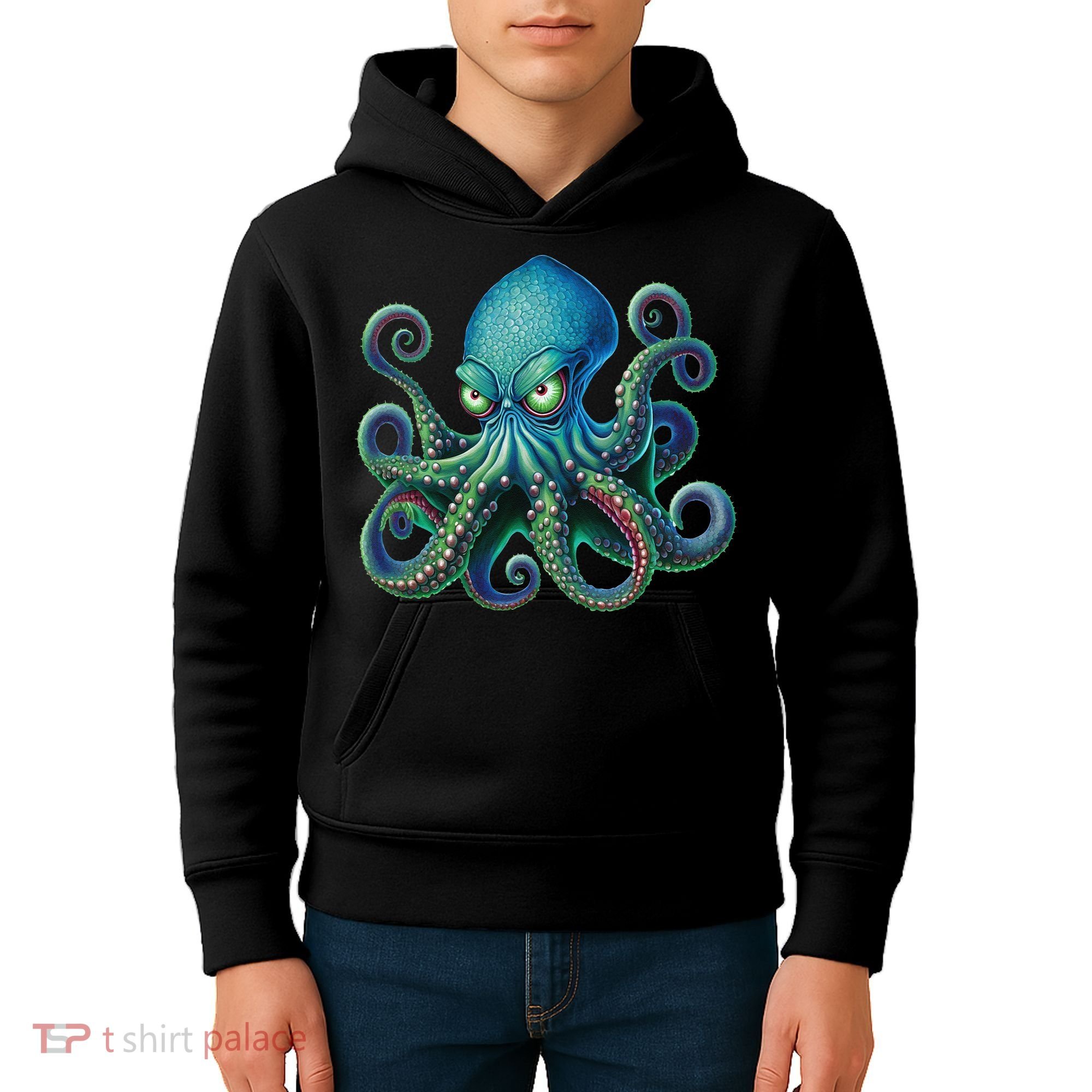 Octopus Fun Cephalopod Sea Creatures Kraken Octopus Kids Hoodie