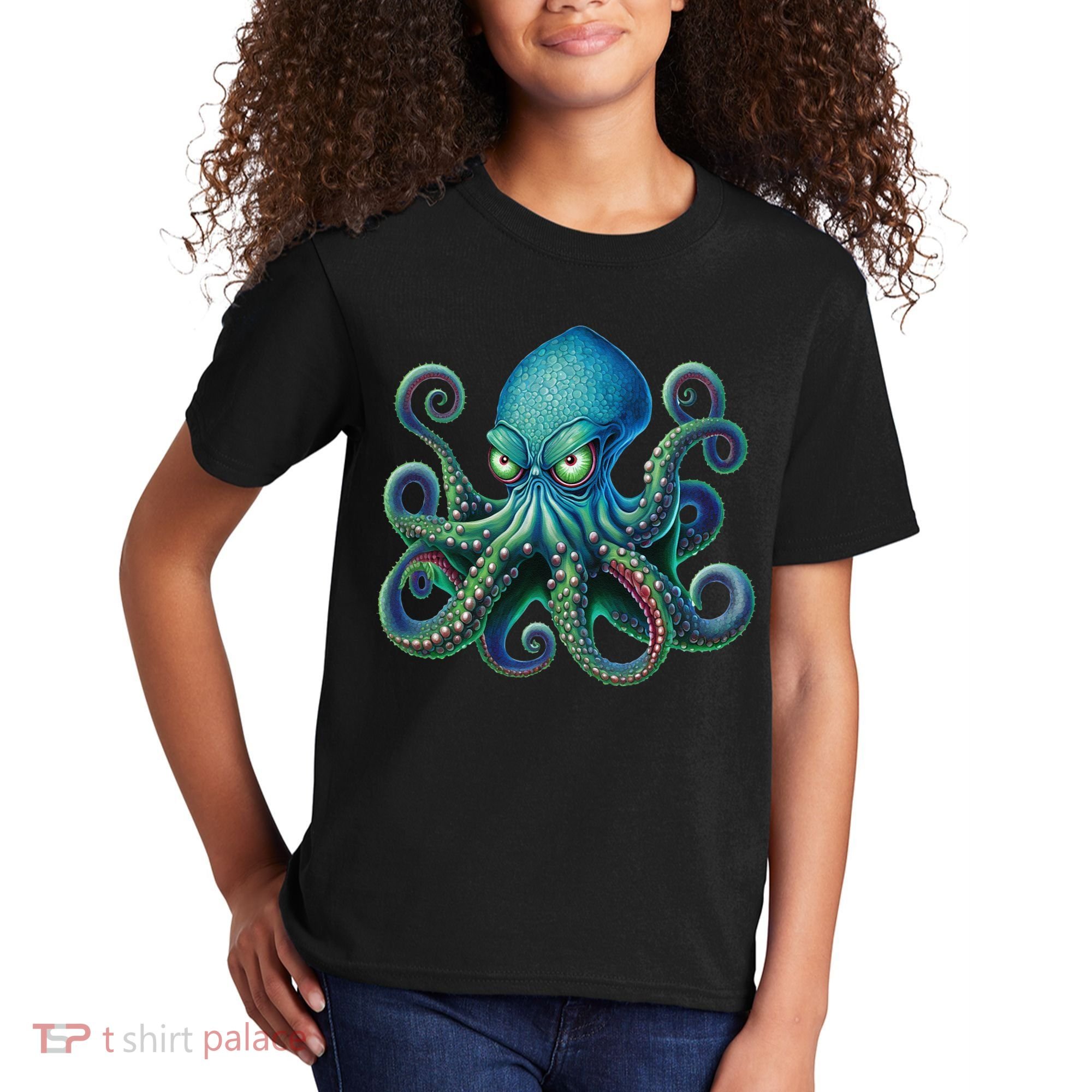 Octopus Fun Cephalopod Sea Creatures Kraken Octopus Kids T-Shirt