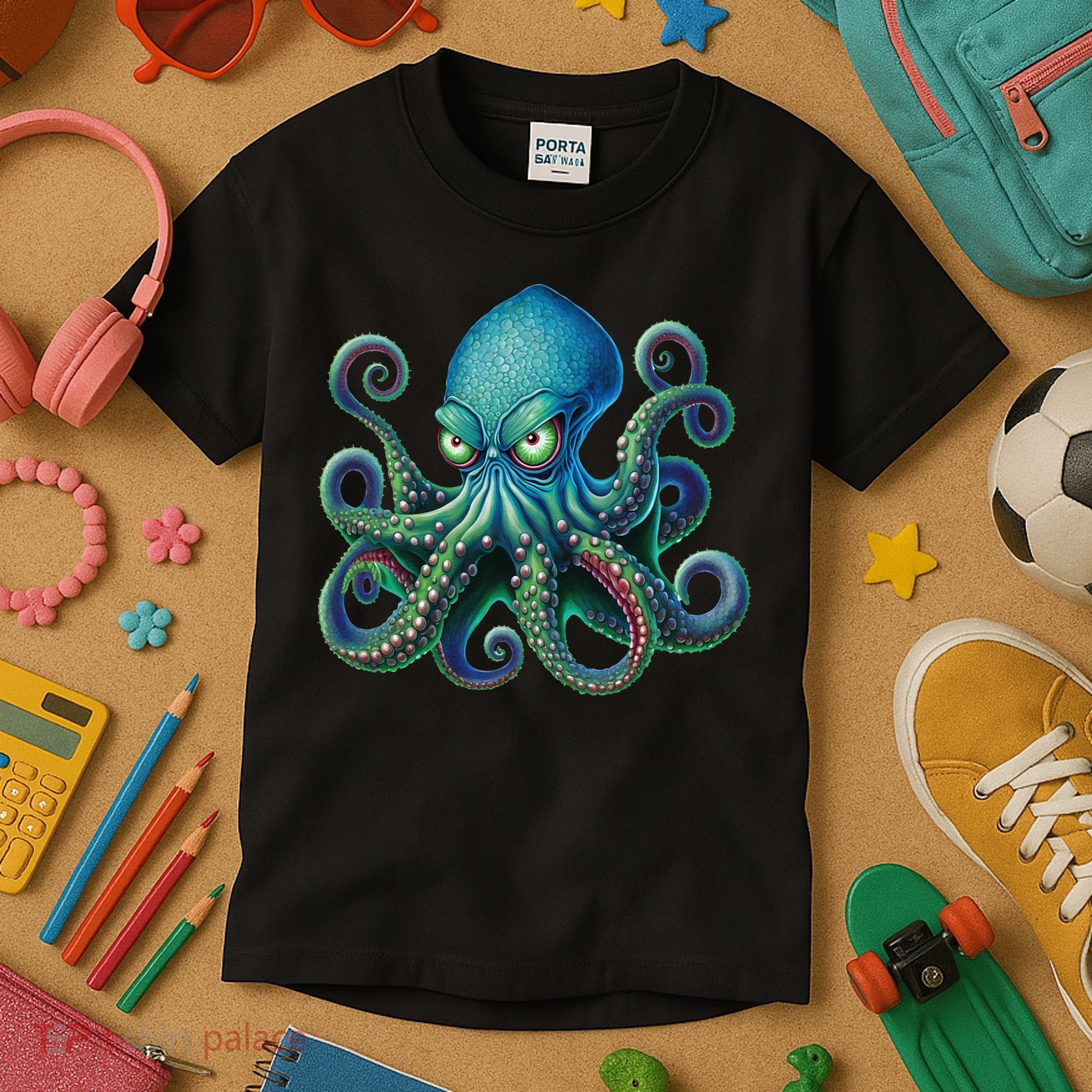 Octopus Fun Cephalopod Sea Creatures Kraken Octopus Kids T-Shirt