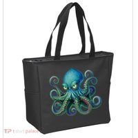 Octopus Fun Cephalopod Sea Creatures Kraken Octopus Tote Bag thumb 2
