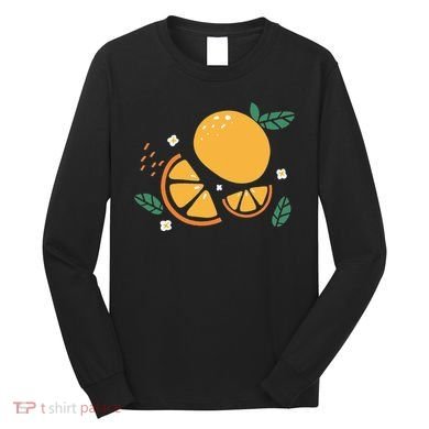 Oranges Fruit Cute Summer Kawaii Food Long Sleeve Shirt