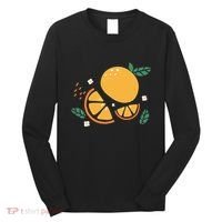 Oranges Fruit Cute Summer Kawaii Food Long Sleeve Shirt thumb 0