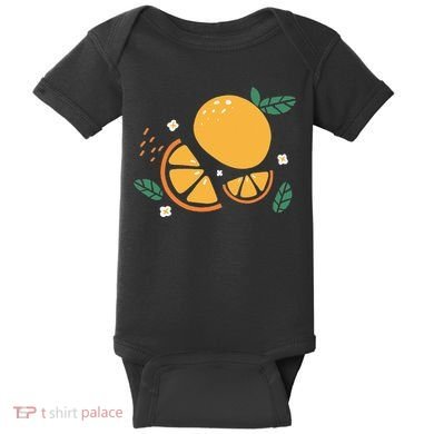 Oranges Fruit Cute Summer Kawaii Food Baby Bodysuit