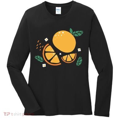 Oranges Fruit Cute Summer Kawaii Food Women's Long Sleeve Shirt
