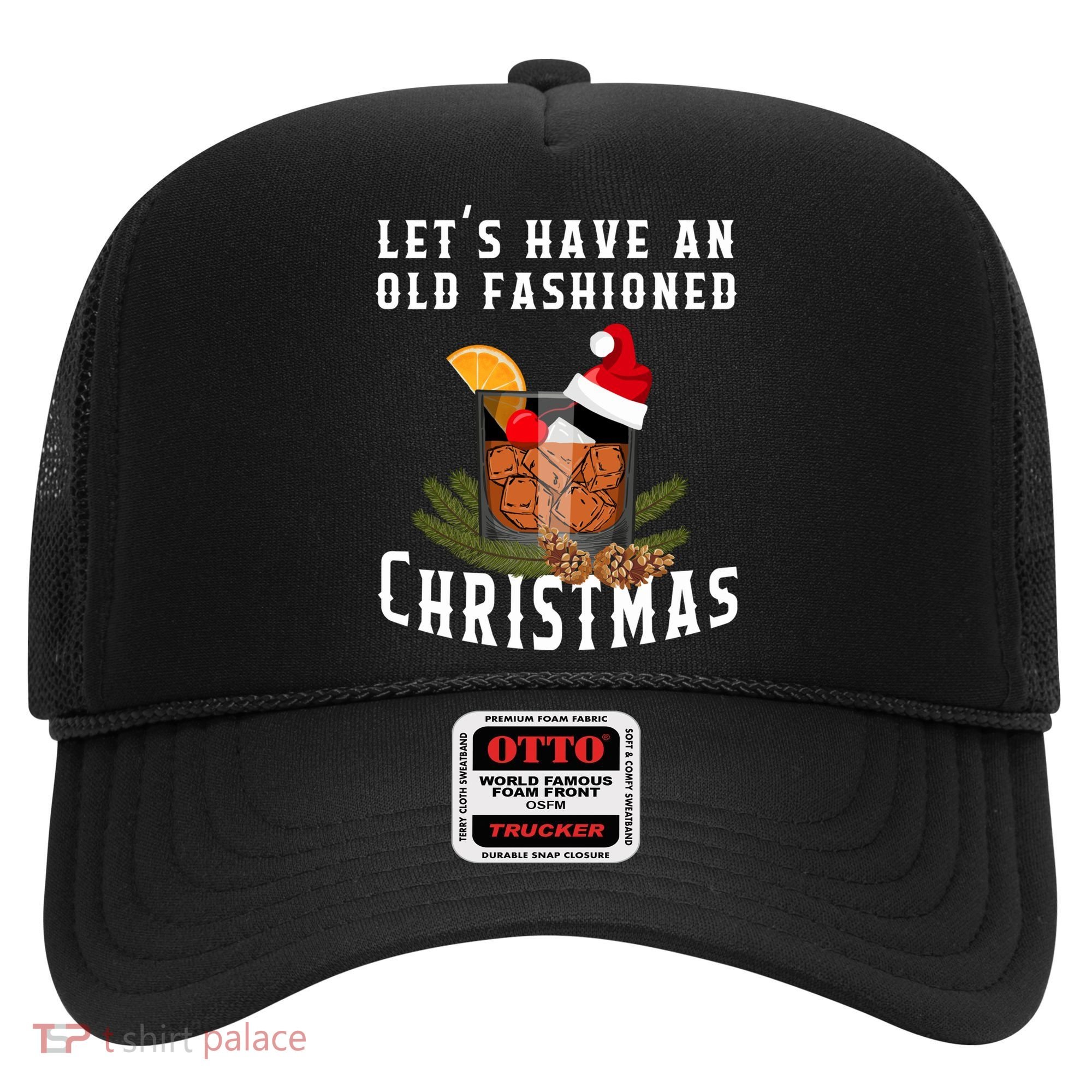 Old Fashioned Christmas Funny Bourbon Whiskey Cocktail Gift Hat