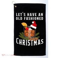 Old Fashioned Christmas Funny Bourbon Whiskey Cocktail Gift Golf Towel thumb 0
