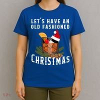 Old Fashioned Christmas Funny Bourbon Whiskey Cocktail Gift T-Shirt thumb 4