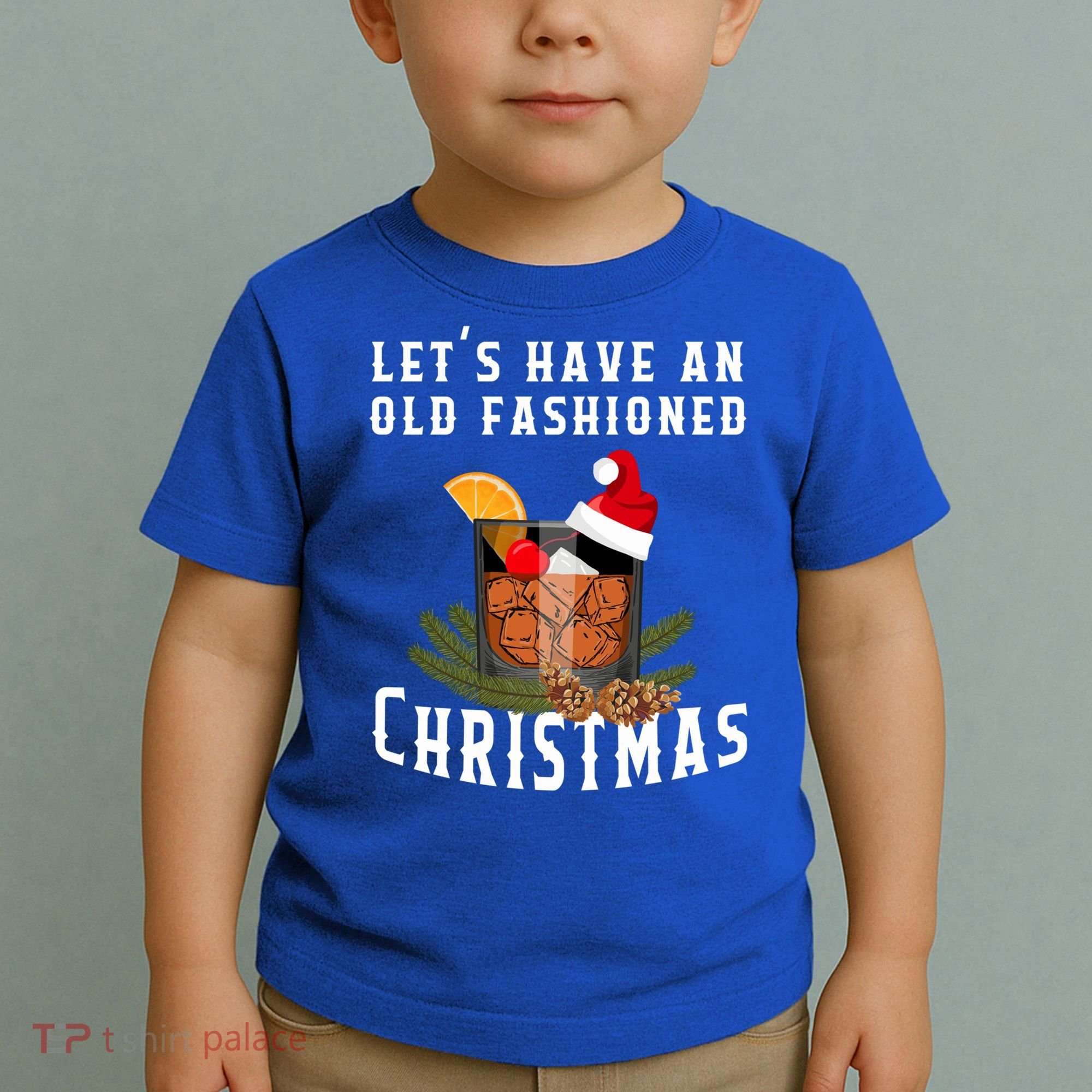 Old Fashioned Christmas Funny Bourbon Whiskey Cocktail Gift Toddler T-Shirt