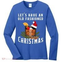 Old Fashioned Christmas Funny Bourbon Whiskey Cocktail Gift Women's Long Sleeve Shirt thumb 0