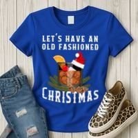 Old Fashioned Christmas Funny Bourbon Whiskey Cocktail Gift Women's T-Shirt thumb 3