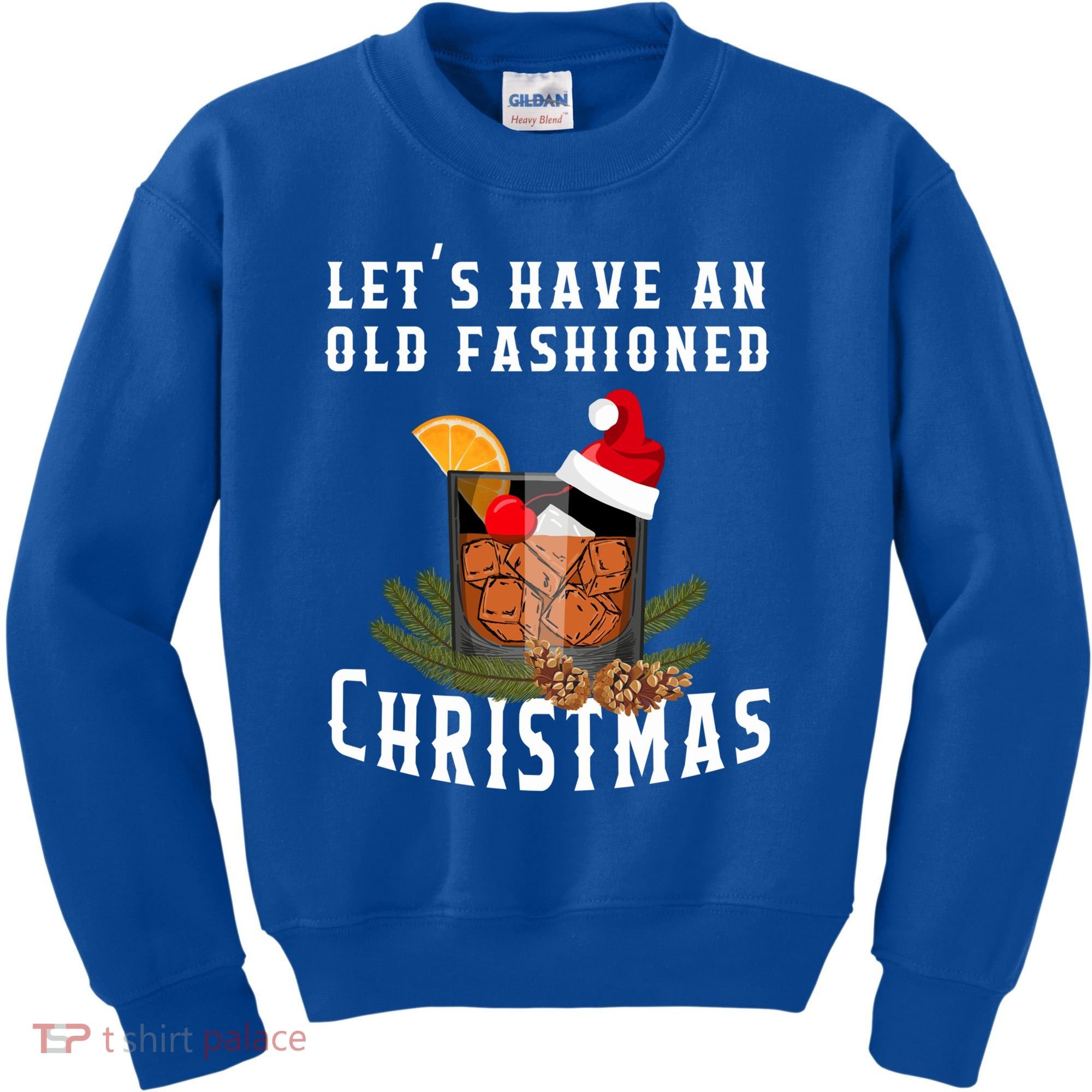 Old Fashioned Christmas Funny Bourbon Whiskey Cocktail Gift Kids Sweatshirt