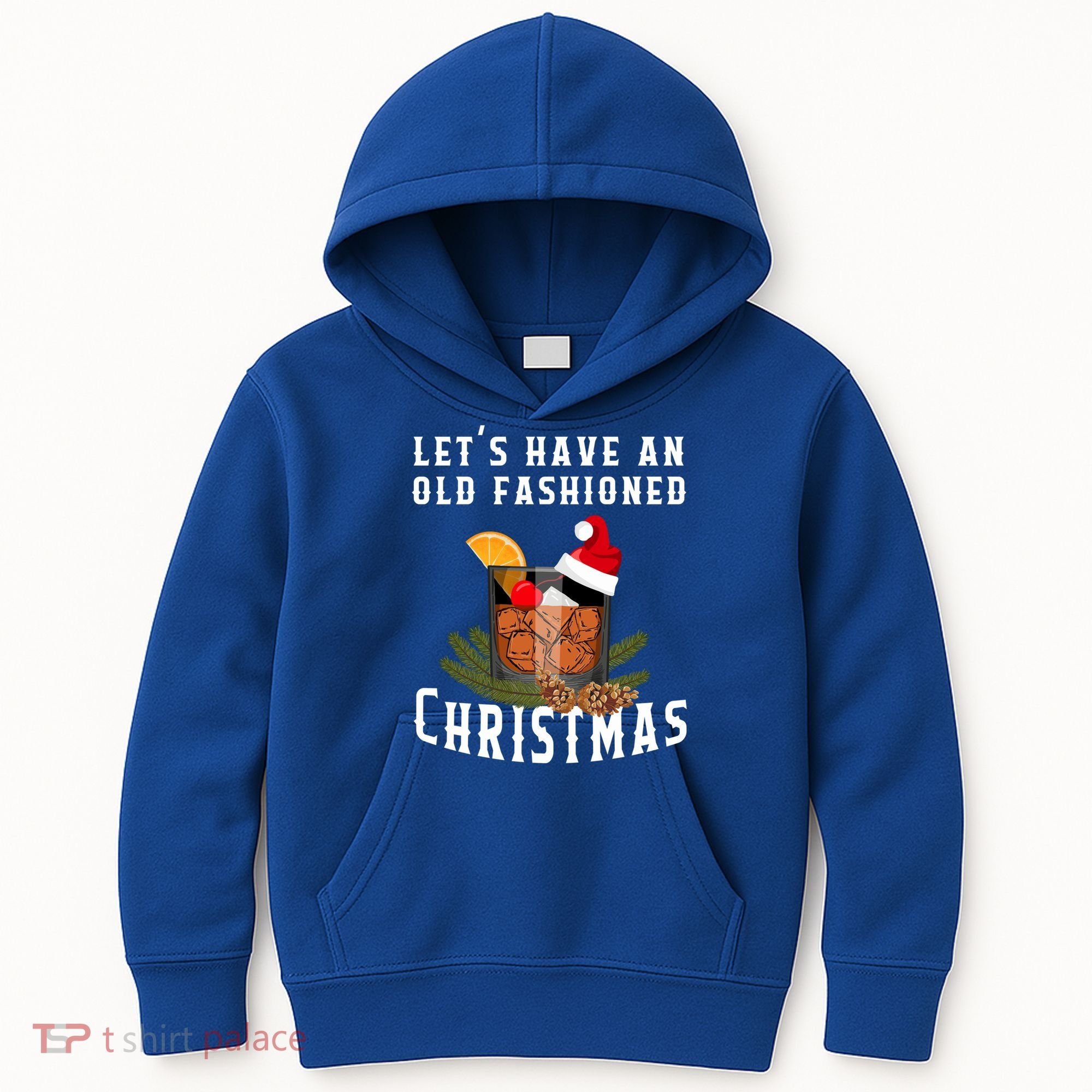 Old Fashioned Christmas Funny Bourbon Whiskey Cocktail Gift Kids Hoodie