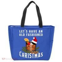 Old Fashioned Christmas Funny Bourbon Whiskey Cocktail Gift Tote Bag thumb 0