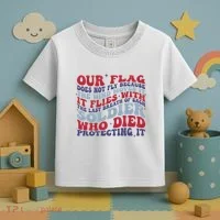 Our Flag Does Not Fly Because The Wind Moves It Toddler T-Shirt thumb 3