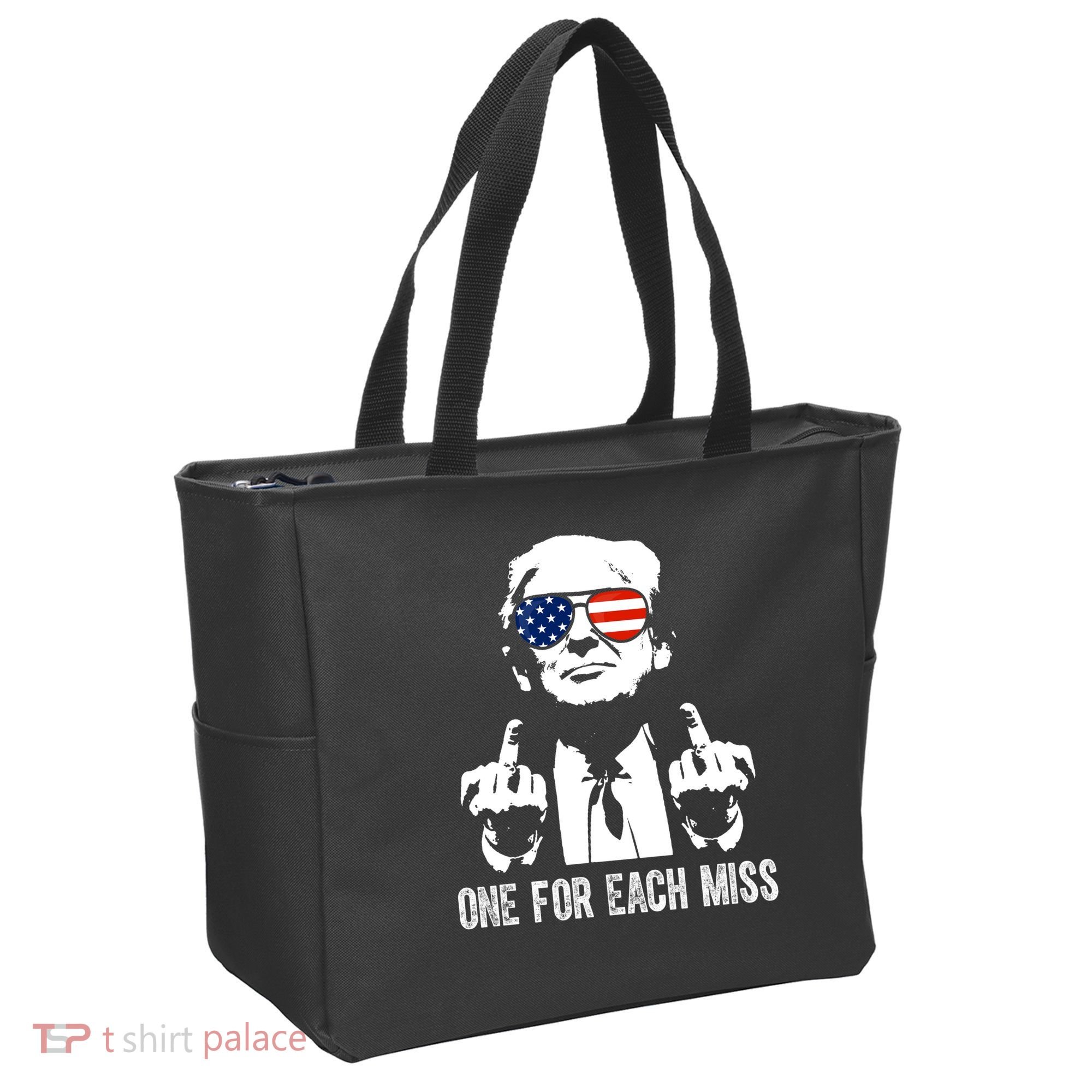 One For Each Miss Donald Trump Middle Finger Usa Funny Tote Bag