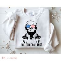 One For Each Miss Donald Trump Middle Finger Usa Funny Sweatshirt thumb 2