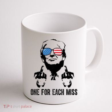 One For Each Miss Donald Trump Middle Finger Usa Funny Coffee Mug back