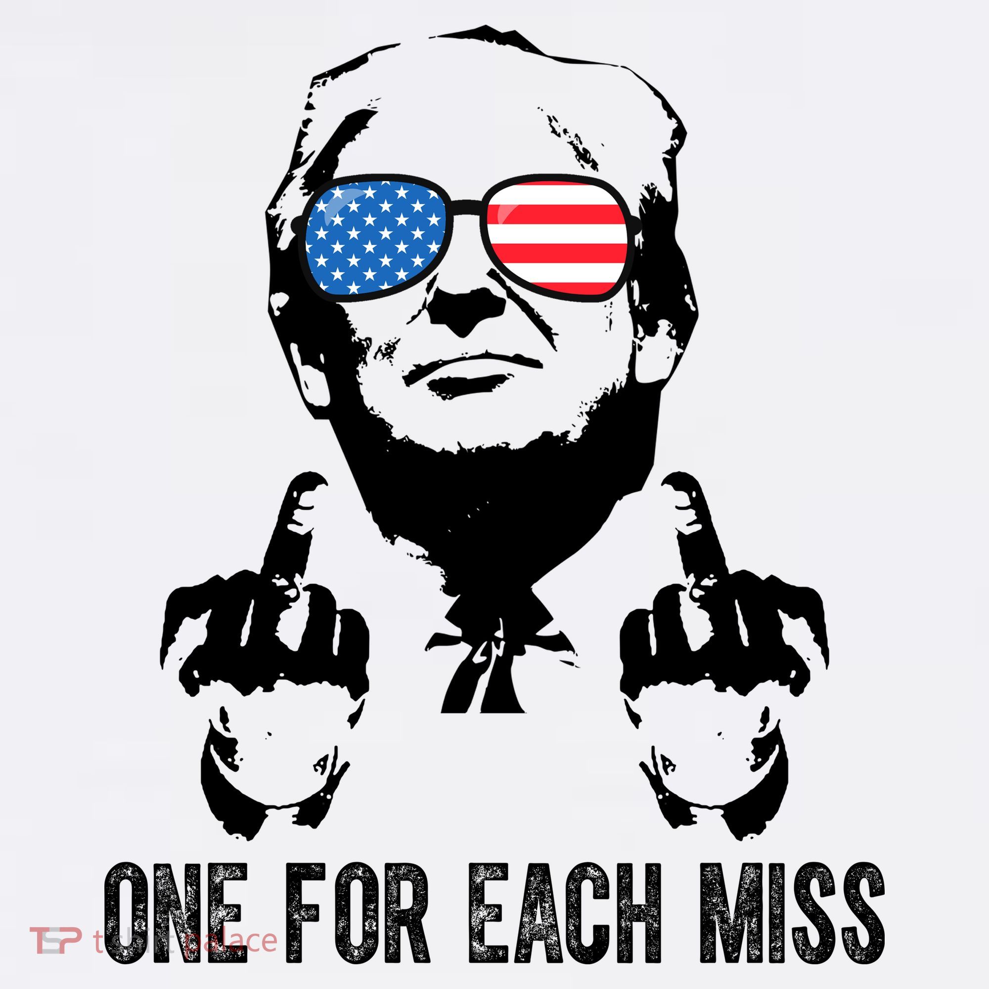 One For Each Miss Donald Trump Middle Finger Usa Funny Women's Hoodie