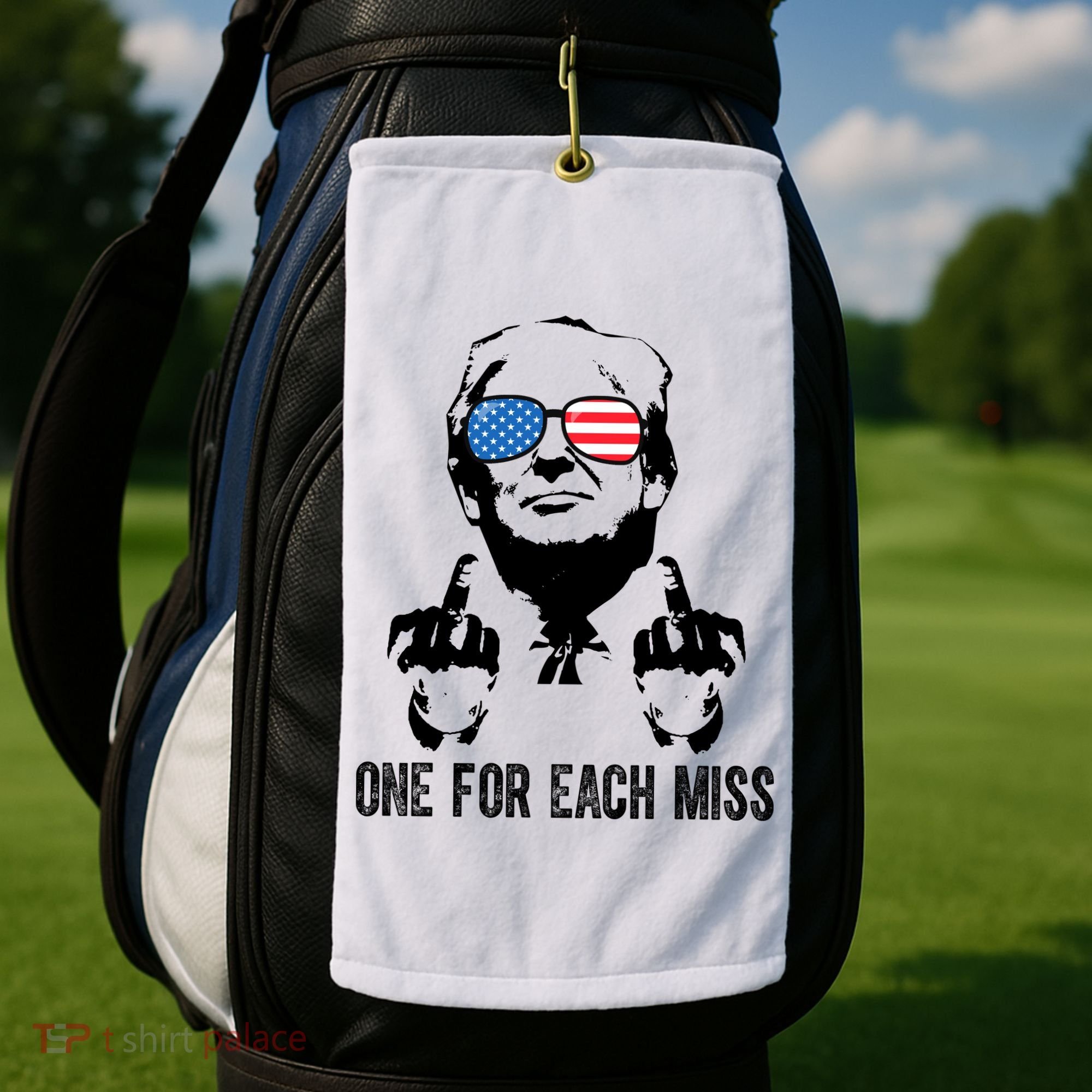 One For Each Miss Donald Trump Middle Finger Usa Funny Golf Towel