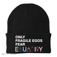 Only Fragile Egos Fear Equality Hu Rights Meaningful Gift Beanie thumb 0