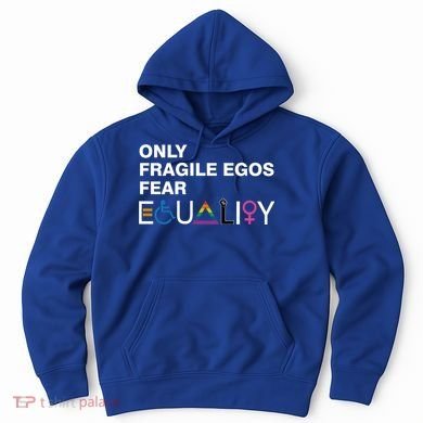 Only Fragile Egos Fear Equality Hu Rights Meaningful Gift Hoodie
