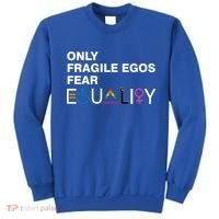 Only Fragile Egos Fear Equality Hu Rights Meaningful Gift Sweatshirt thumb 0