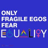 Only Fragile Egos Fear Equality Hu Rights Meaningful Gift Coaster thumb 2