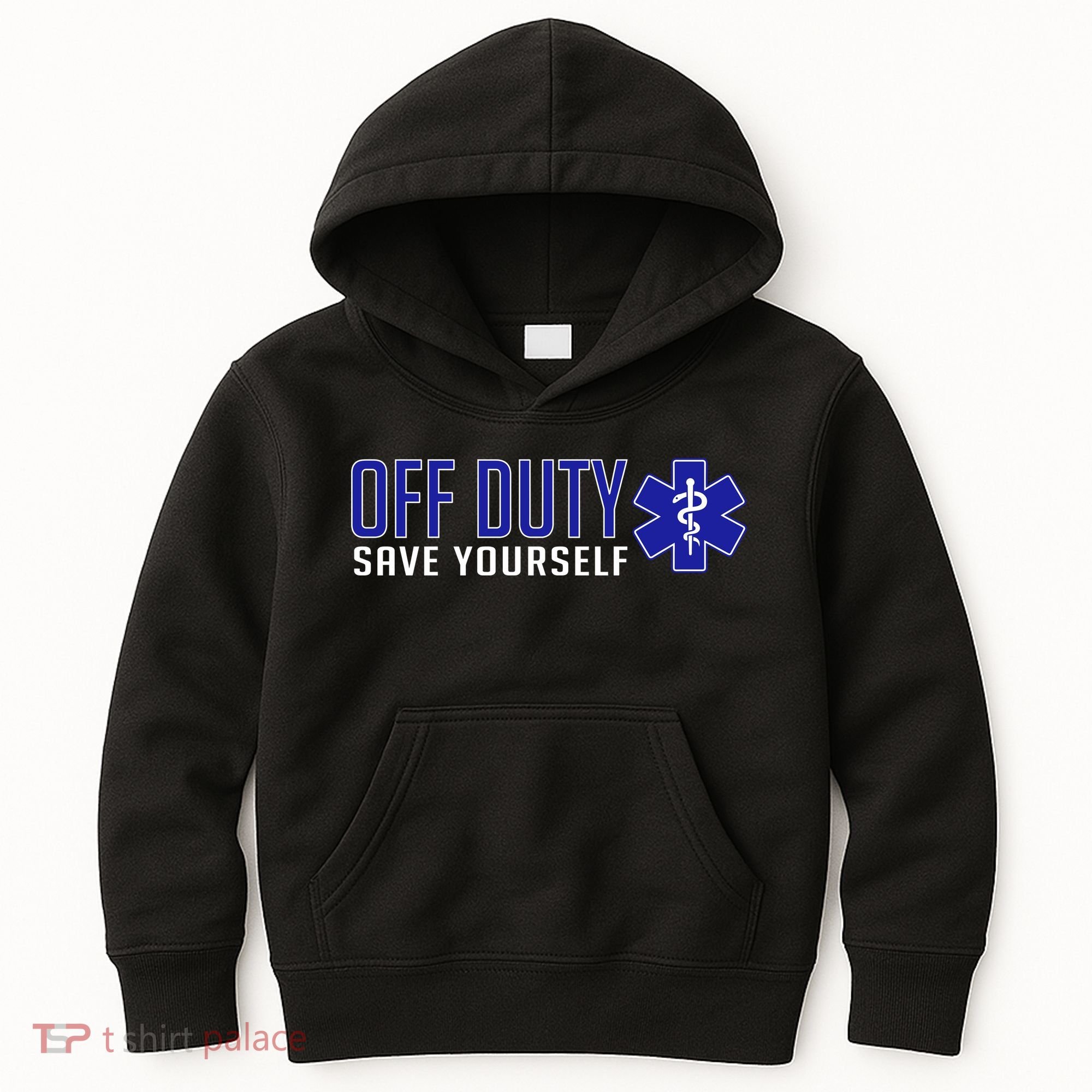 Off Duty Save Yourself EMT Kids Hoodie