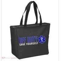 Off Duty Save Yourself EMT Tote Bag thumb 2