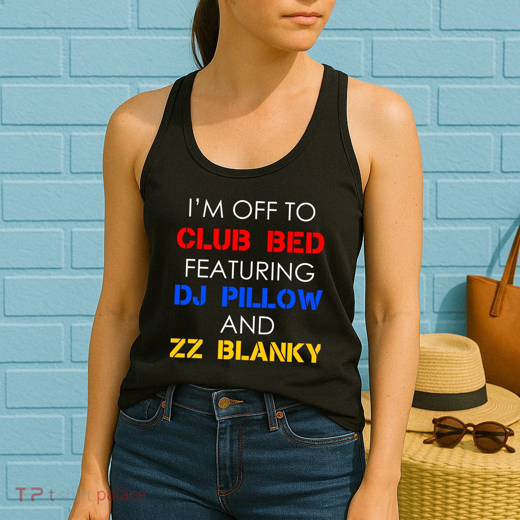 Off To Club Bed Featuring DJ Pillow and ZZ Blanky Women's Tank Top