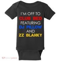 Off To Club Bed Featuring DJ Pillow and ZZ Blanky Baby Bodysuit thumb 0