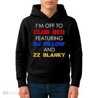Off To Club Bed Featuring DJ Pillow and ZZ Blanky Kids Hoodie thumb 4
