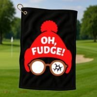 Oh Fudge Funny Christmas Golf Towel thumb 1