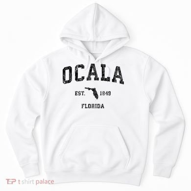 Ocala Florida Fl Vintage Established Athletic Sports Design Hoodie