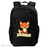Oh For Fox Sake Funny Foxy Nerd Cool Gift Backpack thumb 0