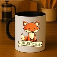 Oh For Fox Sake Funny Foxy Nerd Cool Gift Coffee Mug thumb 4