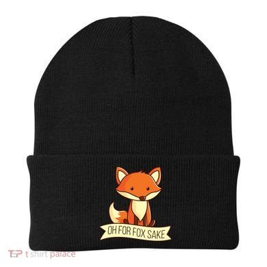 Oh For Fox Sake Funny Foxy Nerd Cool Gift Beanie