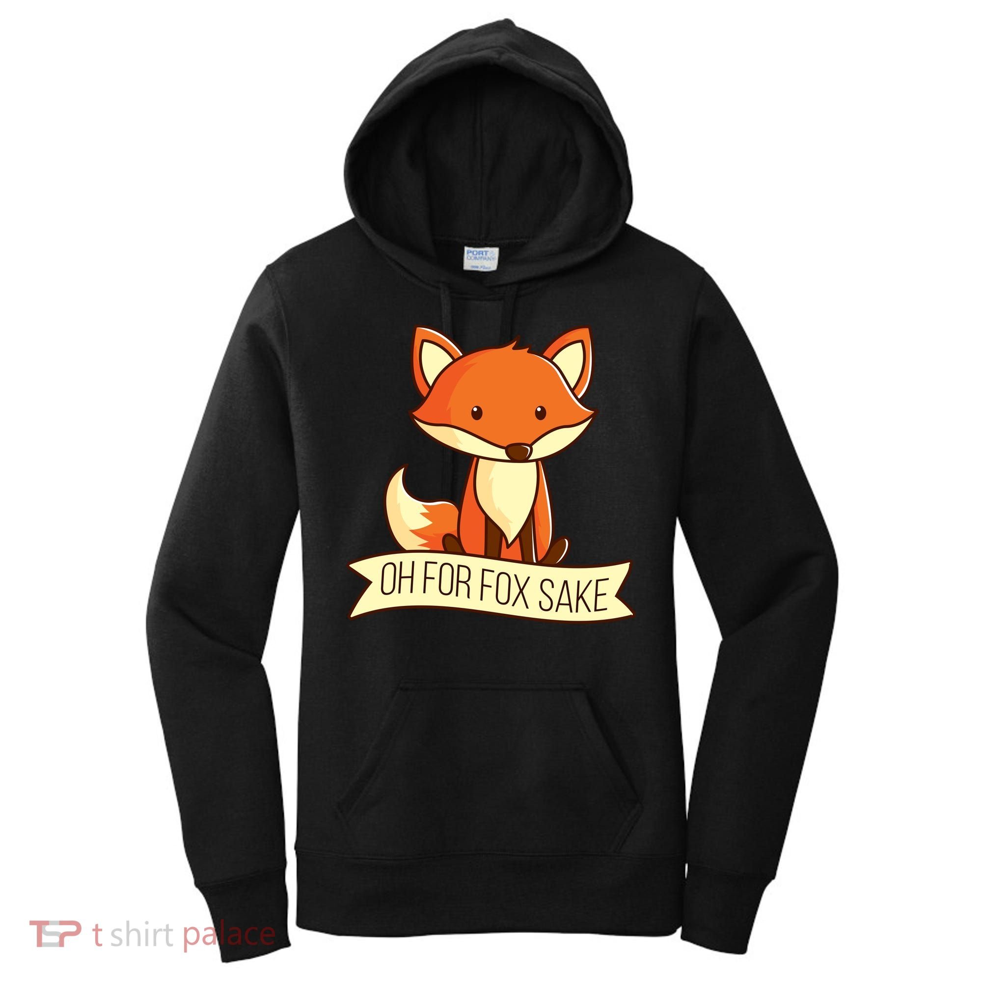 Oh For Fox Sake Funny Foxy Nerd Cool Gift Women's Hoodie