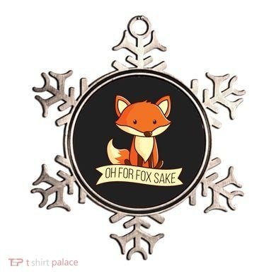Oh For Fox Sake Funny Foxy Nerd Cool Gift Ornament
