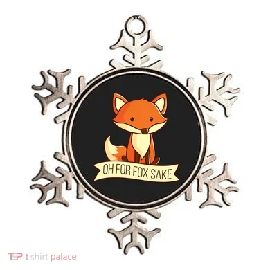 Oh For Fox Sake Funny Foxy Nerd Cool Gift Ornament