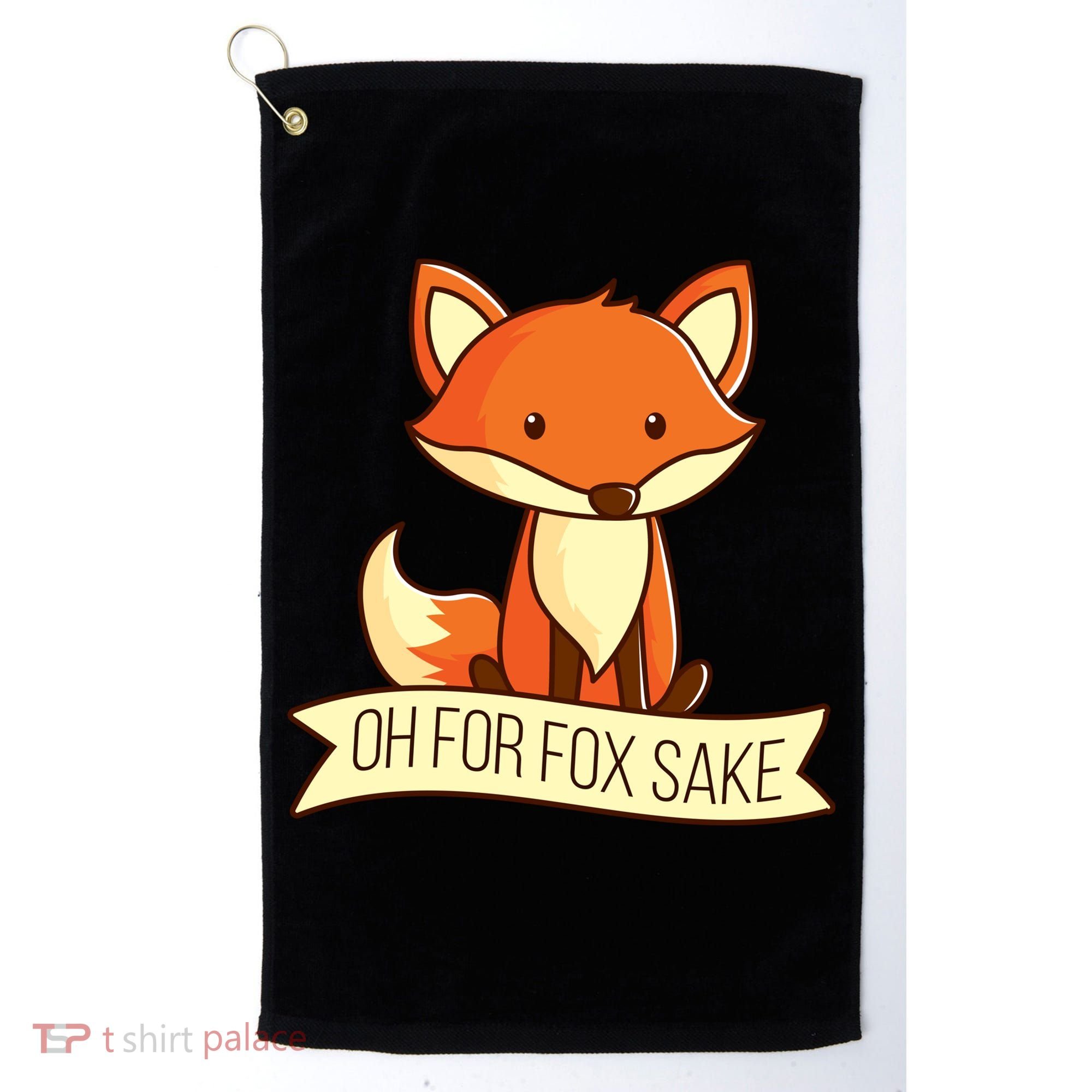 Oh For Fox Sake Funny Foxy Nerd Cool Gift Golf Towel