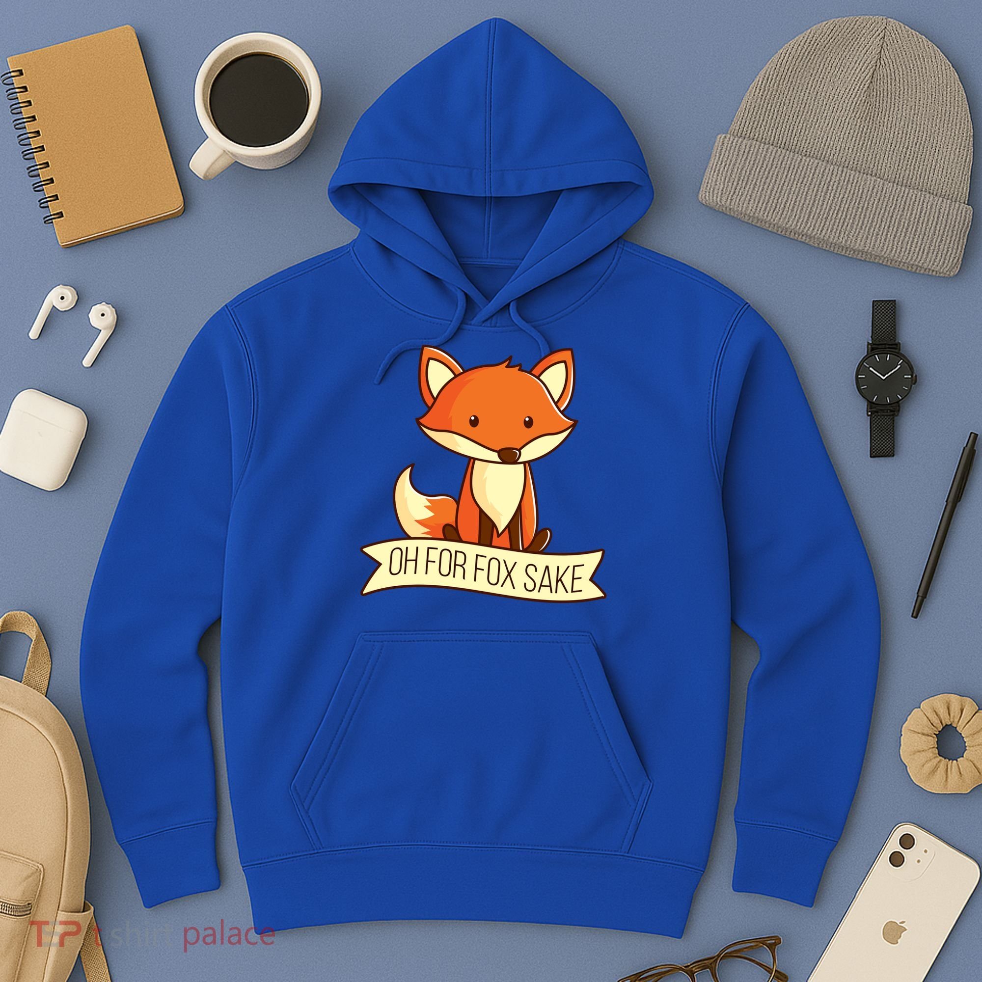 Oh For Fox Sake Funny Foxy Nerd Cool Gift Hoodie