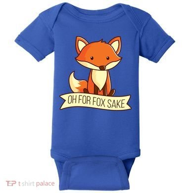 Oh For Fox Sake Funny Foxy Nerd Cool Gift Baby Bodysuit