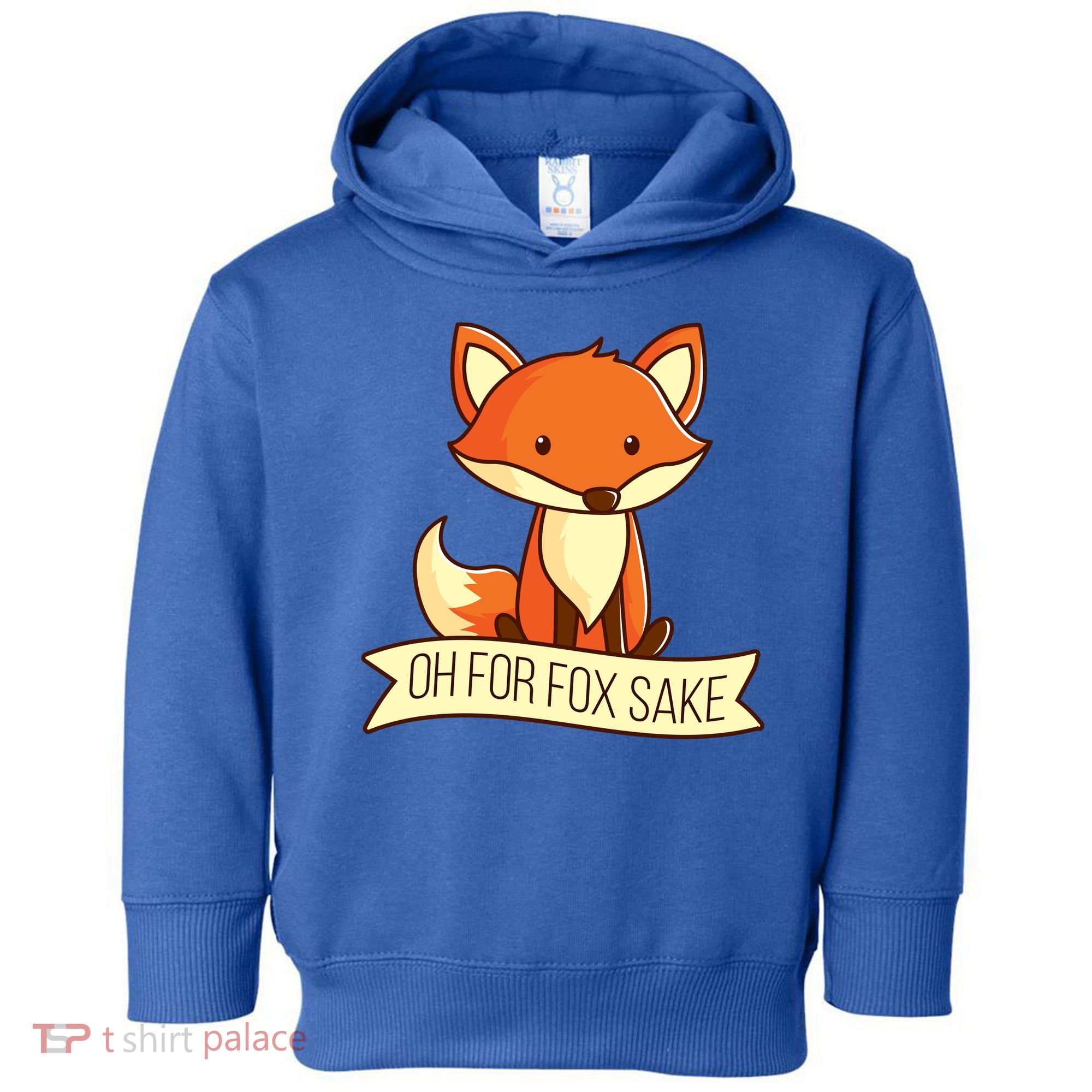 Oh For Fox Sake Funny Foxy Nerd Cool Gift Toddler Hoodie