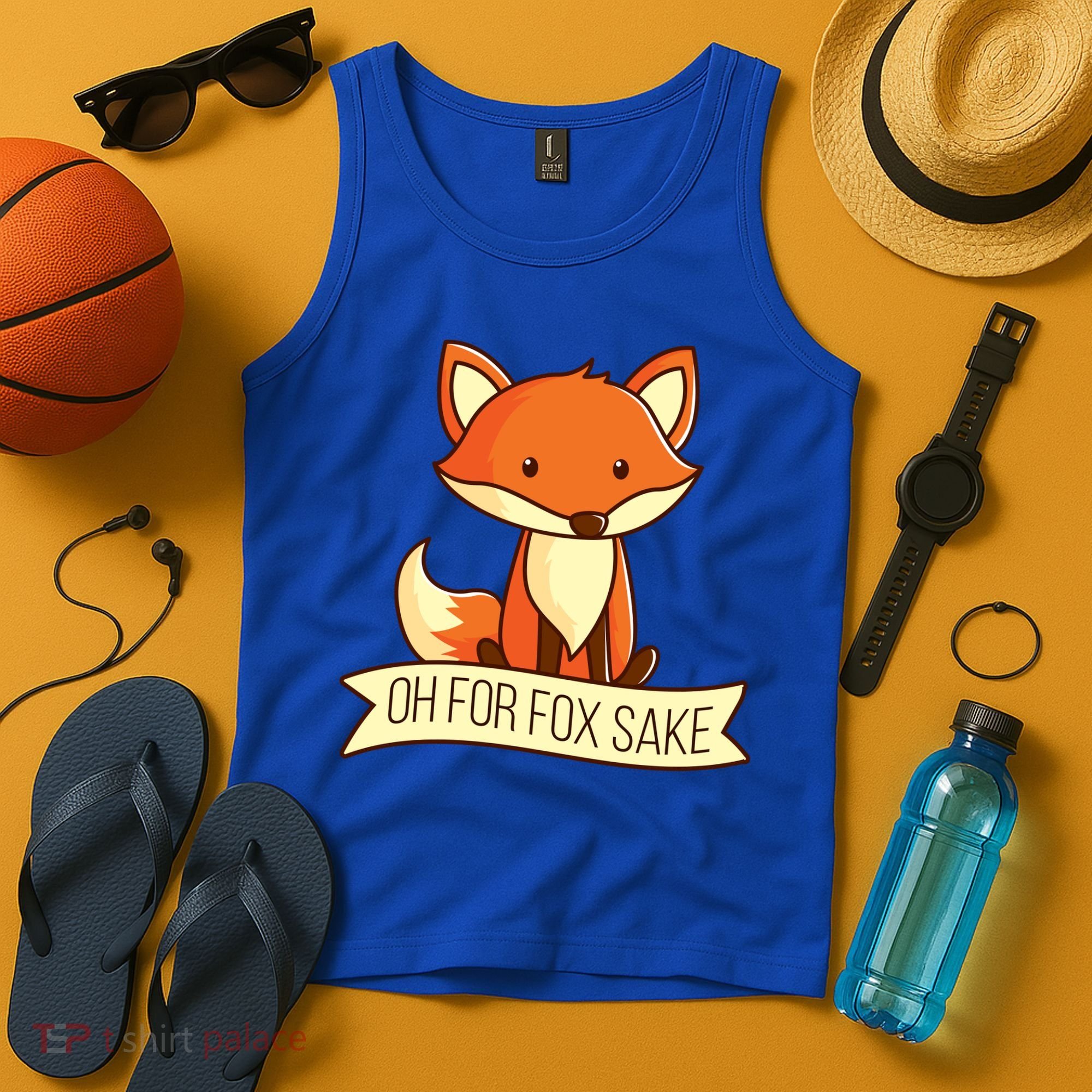 Oh For Fox Sake Funny Foxy Nerd Cool Gift Tank Top